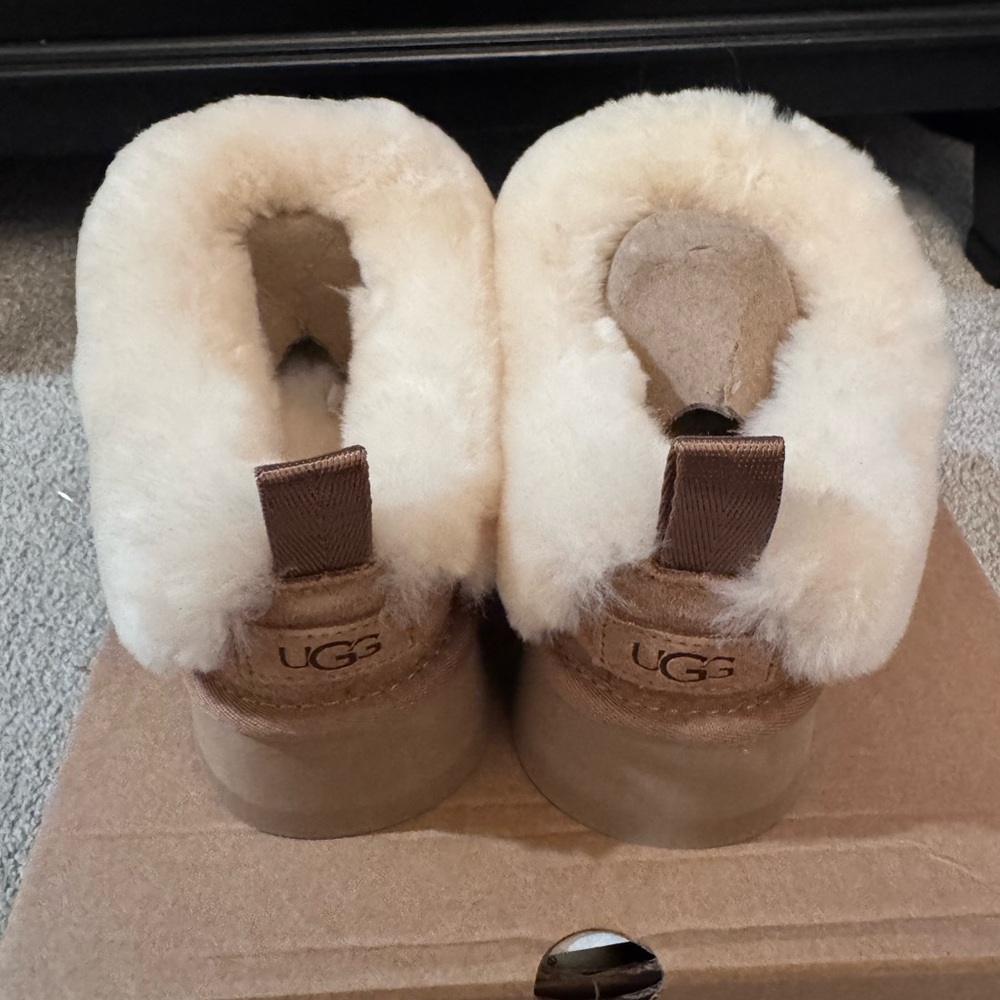 UGG Tan and Cream Sheepskin Boots